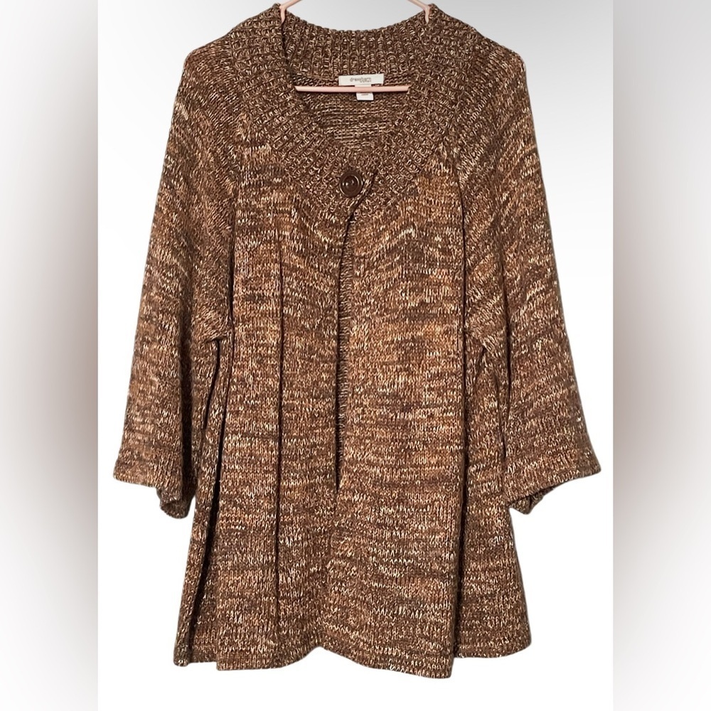 Dress barn cardigan/sweater for women’s 3/4 color:brown size:22/24